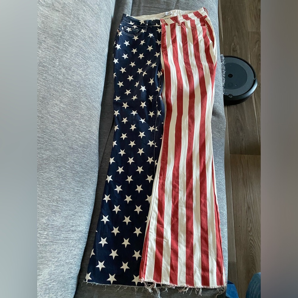 Judy blue flare flag pants sz 13